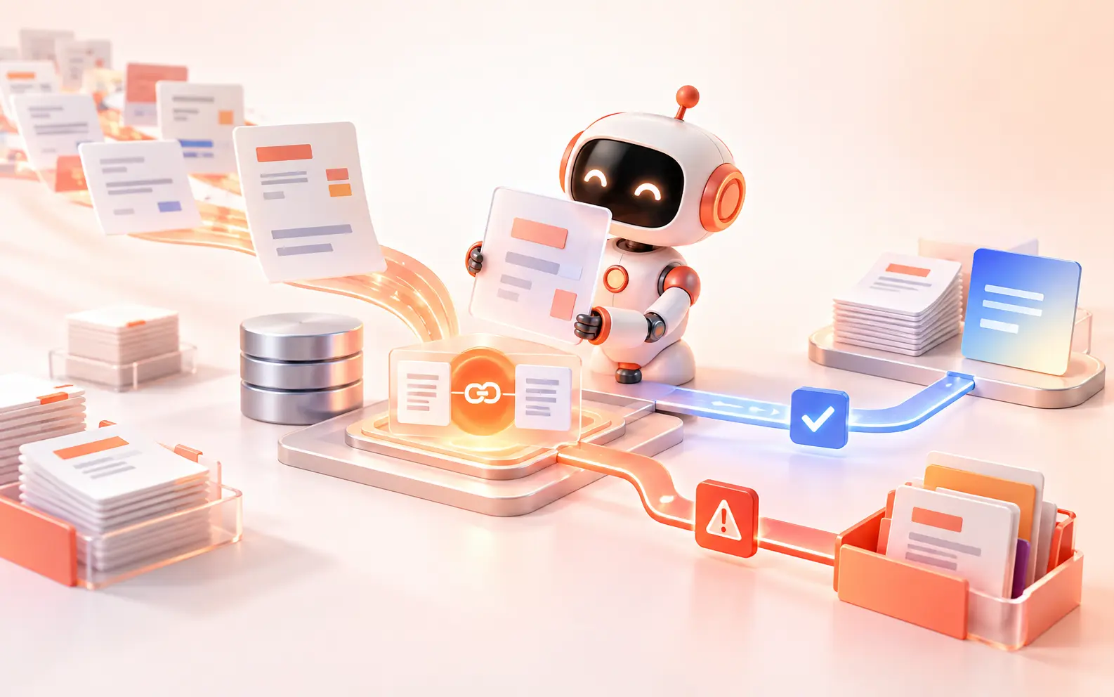 A coral AI finance agent matching invoice cards to a payment event